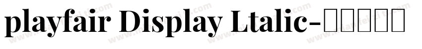 playfair Display Ltalic字体转换